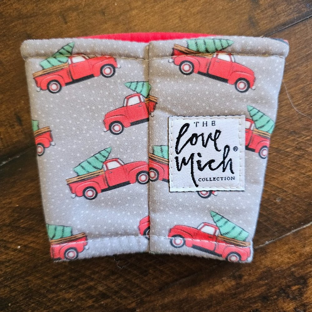 Love Mich Trucks and Trees Coffee Cozy